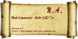 Mehlmauer Adrián névjegykártya